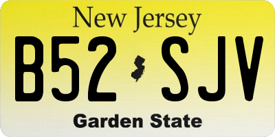 NJ license plate B52SJV