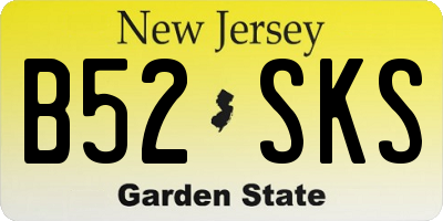 NJ license plate B52SKS