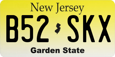 NJ license plate B52SKX