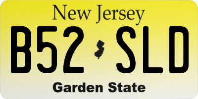 NJ license plate B52SLD