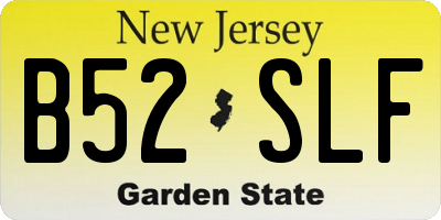 NJ license plate B52SLF