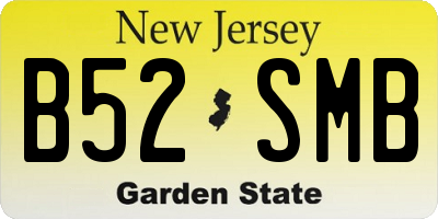 NJ license plate B52SMB