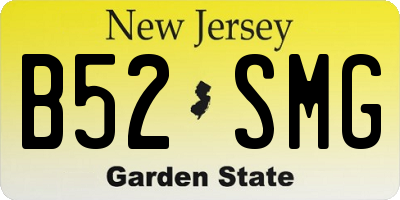 NJ license plate B52SMG