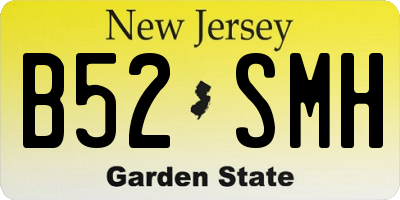 NJ license plate B52SMH