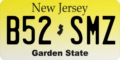NJ license plate B52SMZ