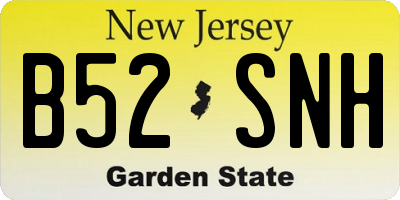 NJ license plate B52SNH
