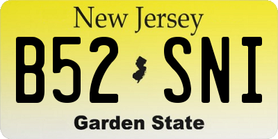 NJ license plate B52SNI