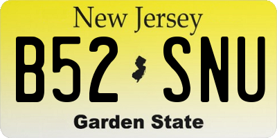 NJ license plate B52SNU