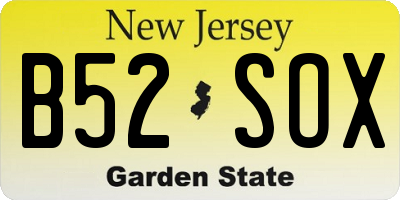 NJ license plate B52SOX