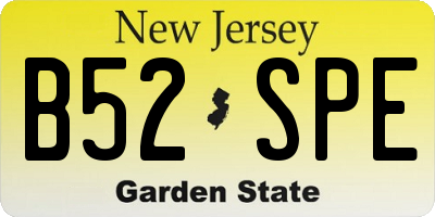 NJ license plate B52SPE