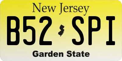 NJ license plate B52SPI