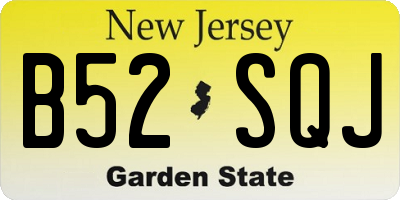 NJ license plate B52SQJ