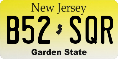 NJ license plate B52SQR
