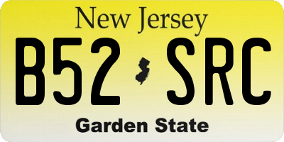 NJ license plate B52SRC