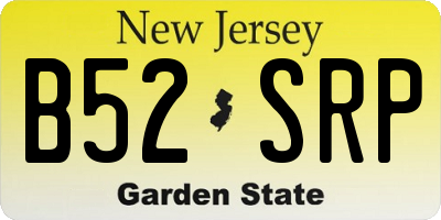 NJ license plate B52SRP