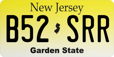 NJ license plate B52SRR