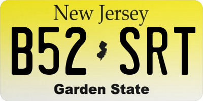 NJ license plate B52SRT