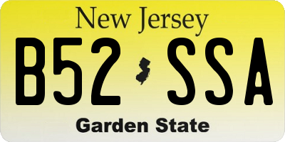 NJ license plate B52SSA