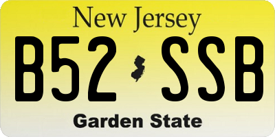 NJ license plate B52SSB