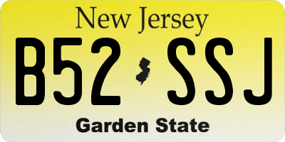 NJ license plate B52SSJ