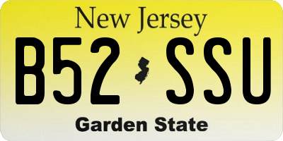 NJ license plate B52SSU