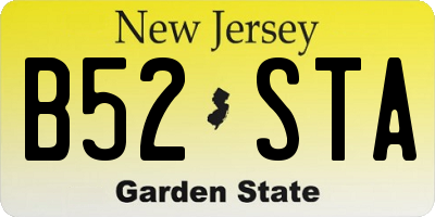 NJ license plate B52STA