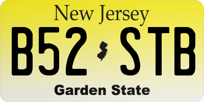 NJ license plate B52STB