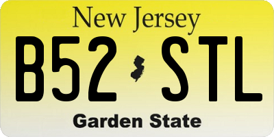 NJ license plate B52STL