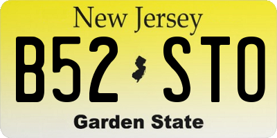 NJ license plate B52STO