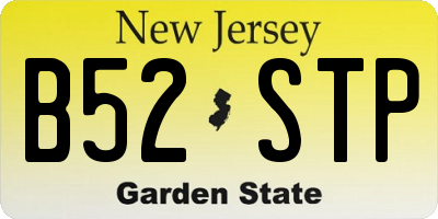 NJ license plate B52STP