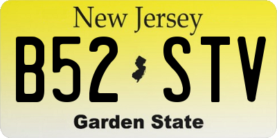 NJ license plate B52STV
