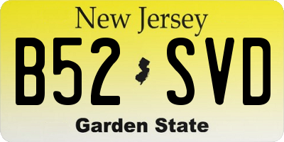 NJ license plate B52SVD
