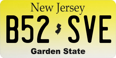 NJ license plate B52SVE