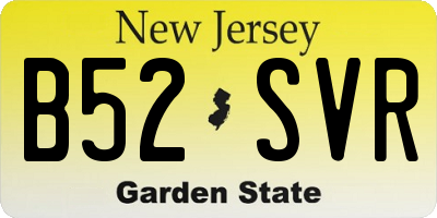 NJ license plate B52SVR