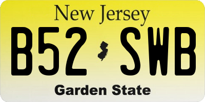 NJ license plate B52SWB