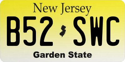 NJ license plate B52SWC