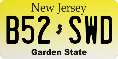 NJ license plate B52SWD