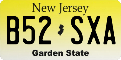 NJ license plate B52SXA