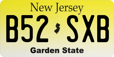 NJ license plate B52SXB