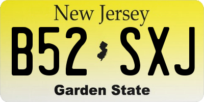 NJ license plate B52SXJ