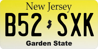 NJ license plate B52SXK