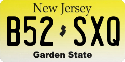 NJ license plate B52SXQ