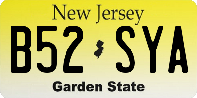 NJ license plate B52SYA