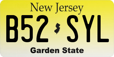 NJ license plate B52SYL