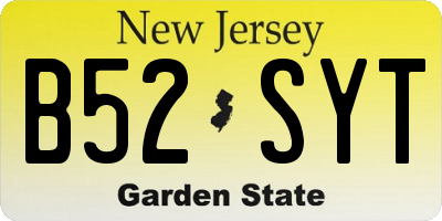 NJ license plate B52SYT