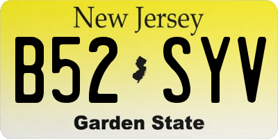 NJ license plate B52SYV