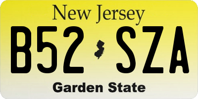 NJ license plate B52SZA