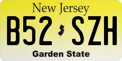 NJ license plate B52SZH