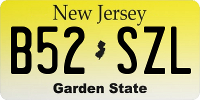 NJ license plate B52SZL