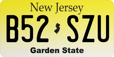 NJ license plate B52SZU